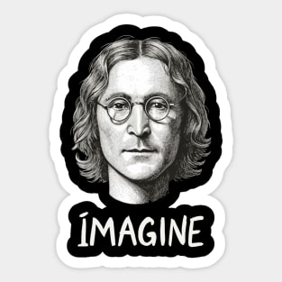 john lennon imagine Sticker